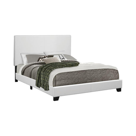 Mauve Queen Upholstered Bed White - 300559Q - Luna Furniture