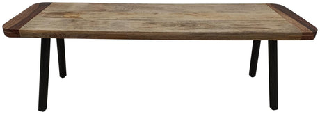 Maverick Natural Mango and Black Rectangular Dining Bench from Coaster - Luna Furniture