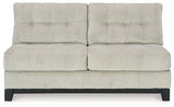 Maxon Place Stone Armless Loveseat from Ashley - Luna Furniture