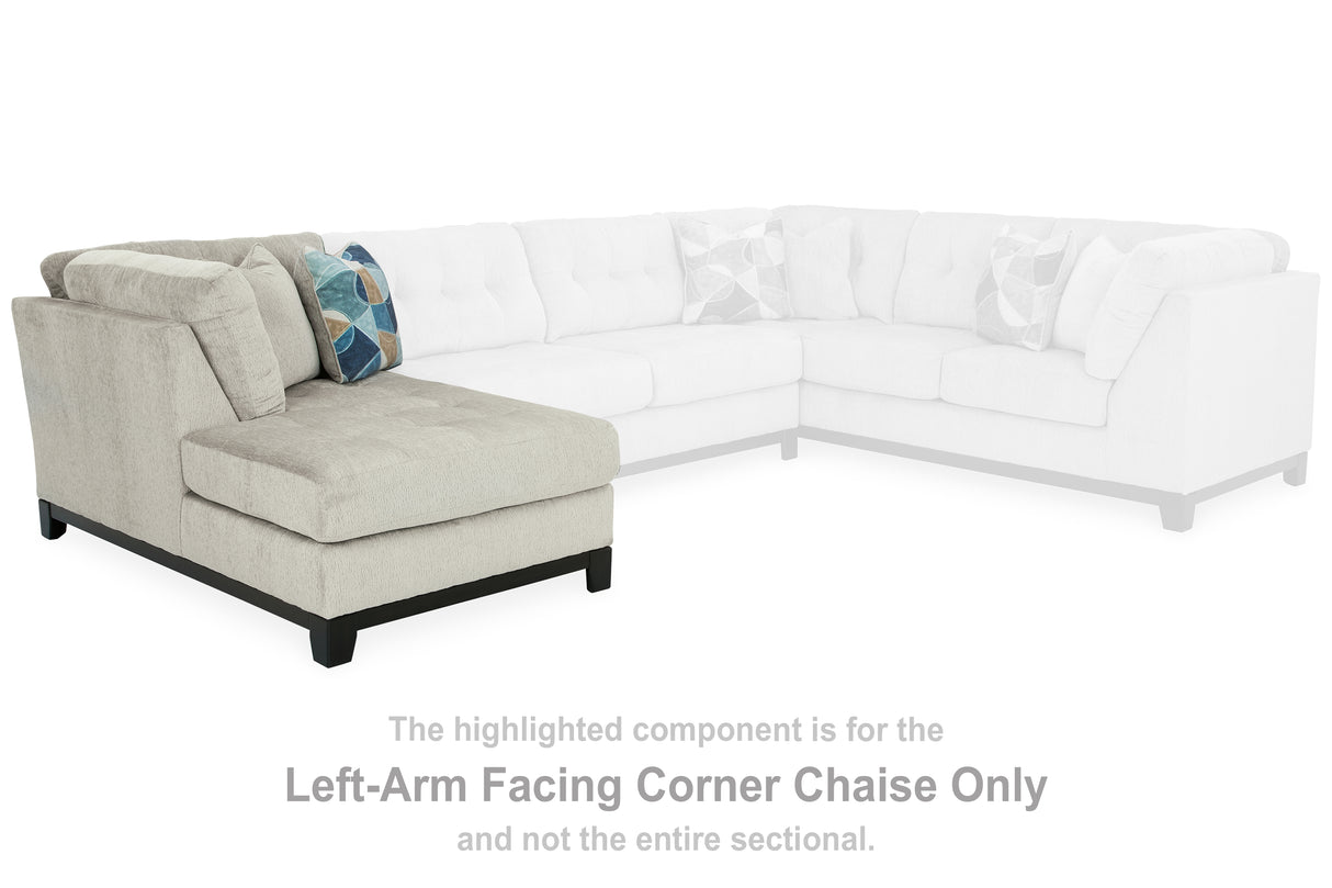 Maxon Place Stone Left-Arm Facing Corner Chaise from Ashley - Luna Furniture