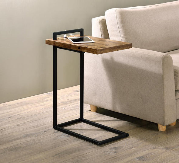 Maxwell C-shaped Accent Table with USB Charging Port - 931124 - Luna Furniture