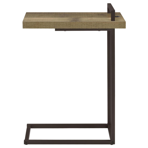 Maxwell Rectangular Top Accent Table with USB Port Weathered Pine - 931126 - Luna Furniture