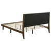 Mays Upholstered Eastern King Platform Bed Walnut Brown and Grey - 215961KE - Luna Furniture