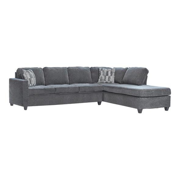 Mccord 2-piece Cushion Back Sectional Dark Grey - 509347 - Luna Furniture