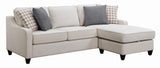 Mcloughlin Platinum Upholstered Sectional from Coaster - Luna Furniture