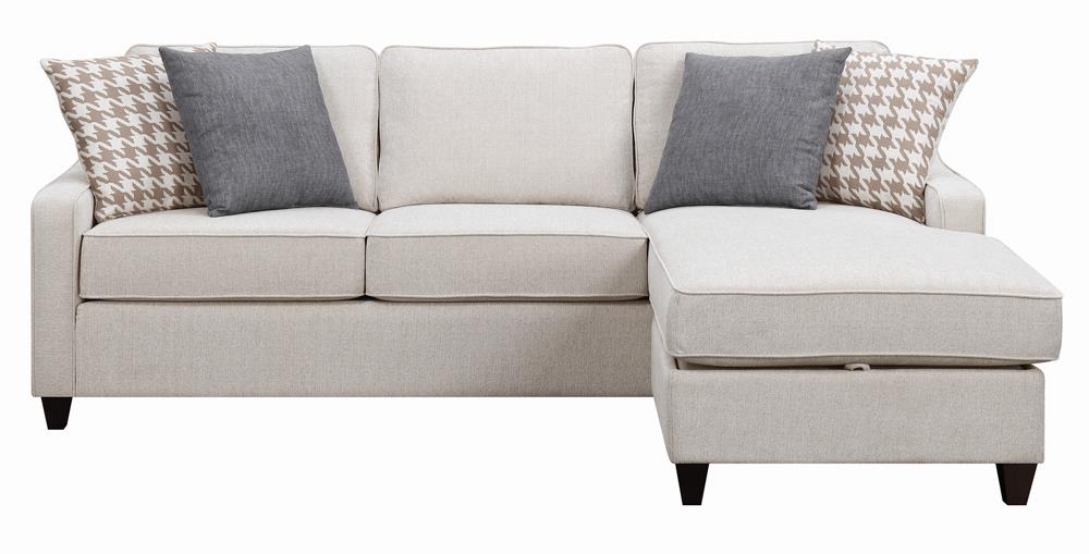 Mcloughlin Platinum Upholstered Sectional from Coaster - Luna Furniture