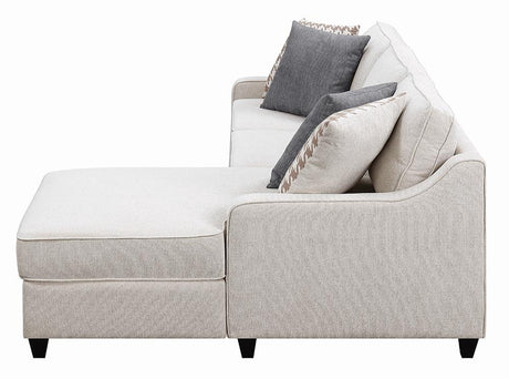 Mcloughlin Platinum Upholstered Sectional from Coaster - Luna Furniture