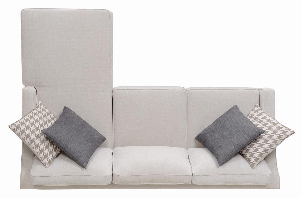 Mcloughlin Platinum Upholstered Sectional from Coaster - Luna Furniture