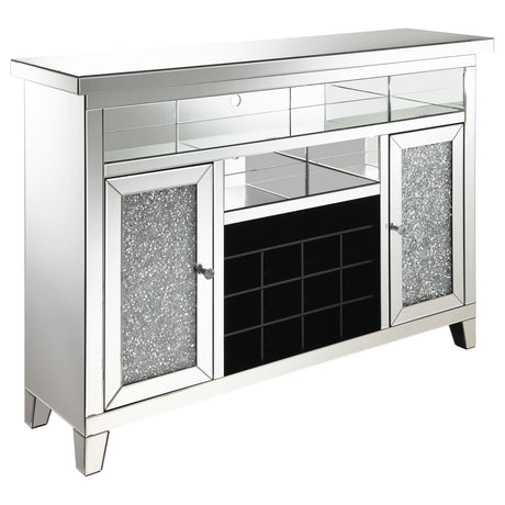 Melinda 2-Door Wine Cabinet with Lighting Mirror from Coaster - Luna Furniture