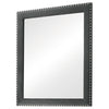 Melody Rectangular Upholstered Dresser Mirror Grey - 223384 - Luna Furniture