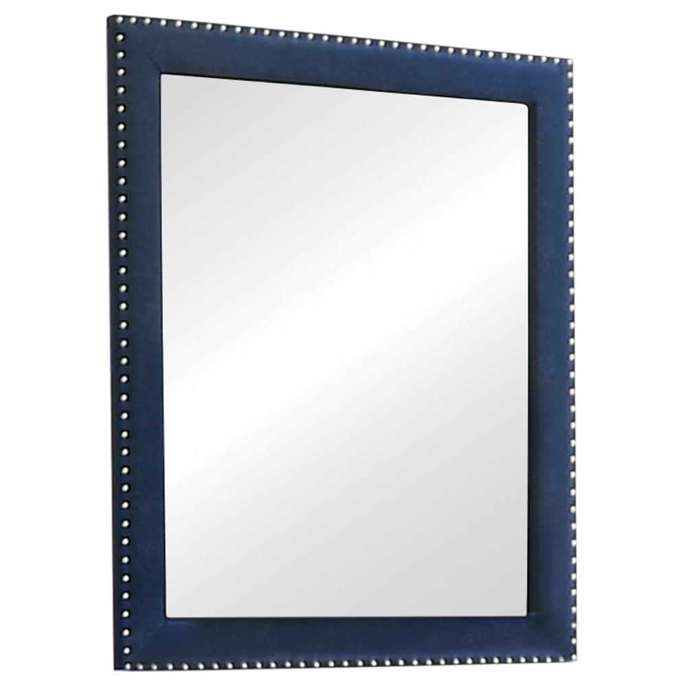 Melody Pacific Blue Rectangular Upholstered Dresser Mirror (Mirror Only) from Coaster - Luna Furniture