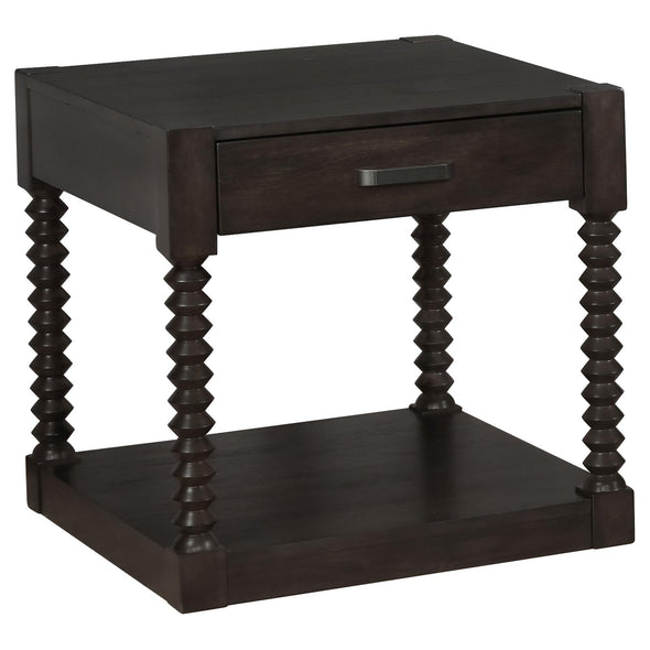Meredith 1-drawer End Table Coffee Bean - 722577 - Luna Furniture