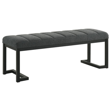 Mesa Upholstered Entryway Accent Bench Charcoal - 907516 - Luna Furniture