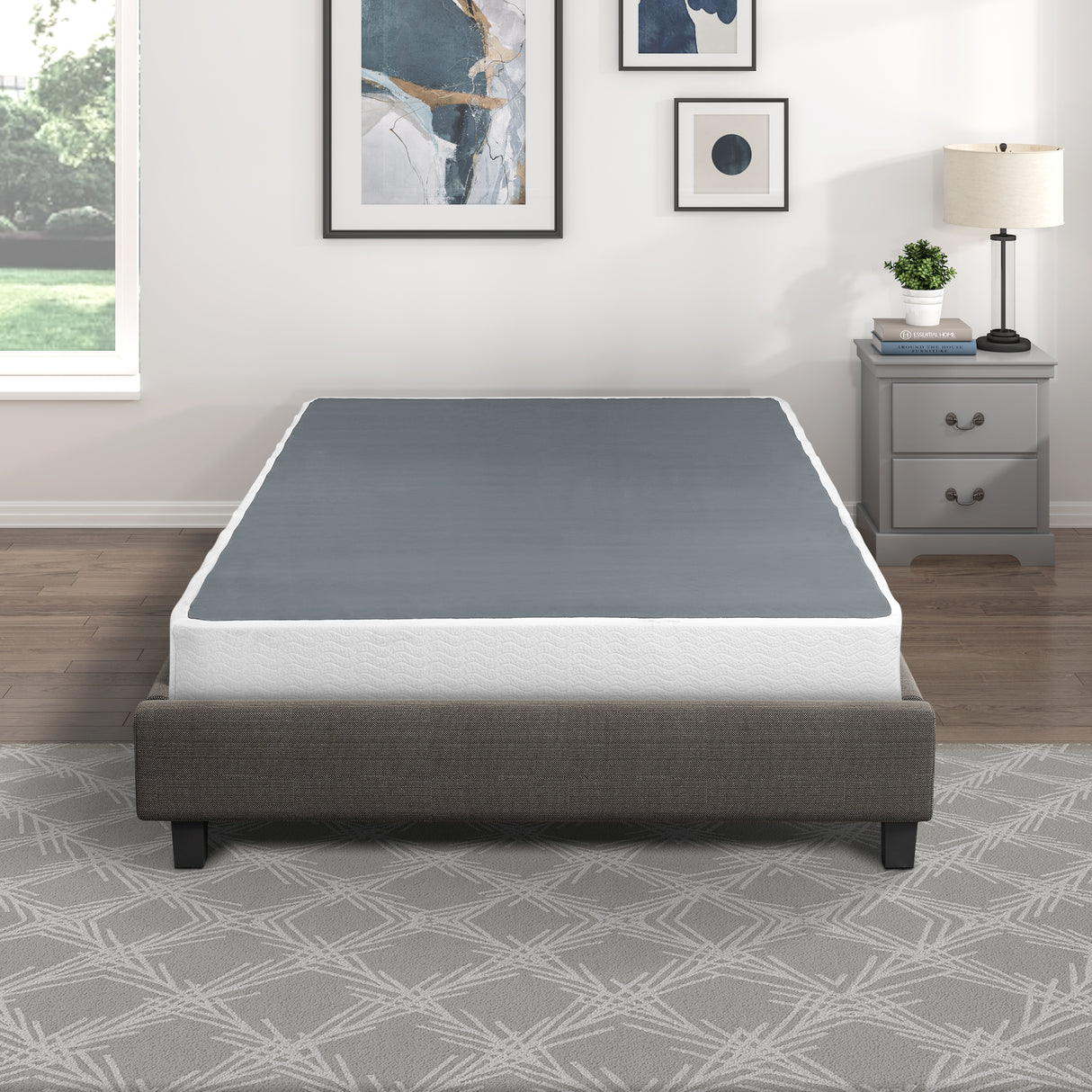 Perrin White California King Mattress Foundation from Homelegance - Luna Furniture