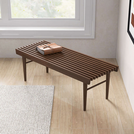 Mia Brown Bench from Midinmod - Luna Furniture