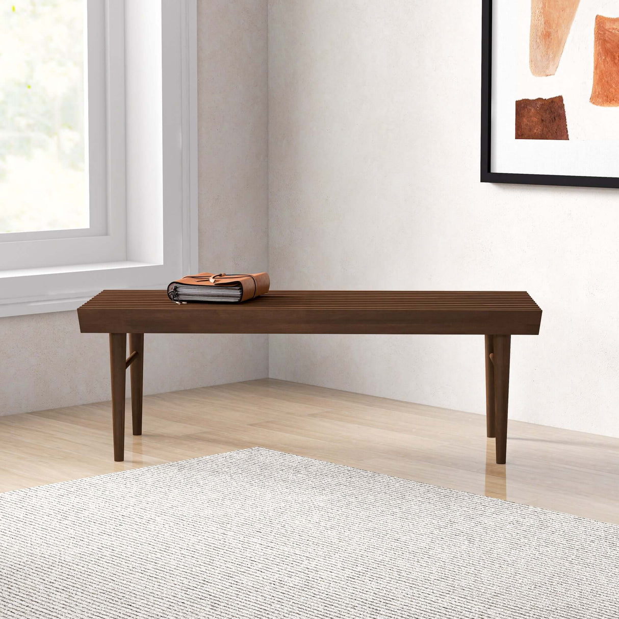 Mia Brown Bench from Midinmod - Luna Furniture