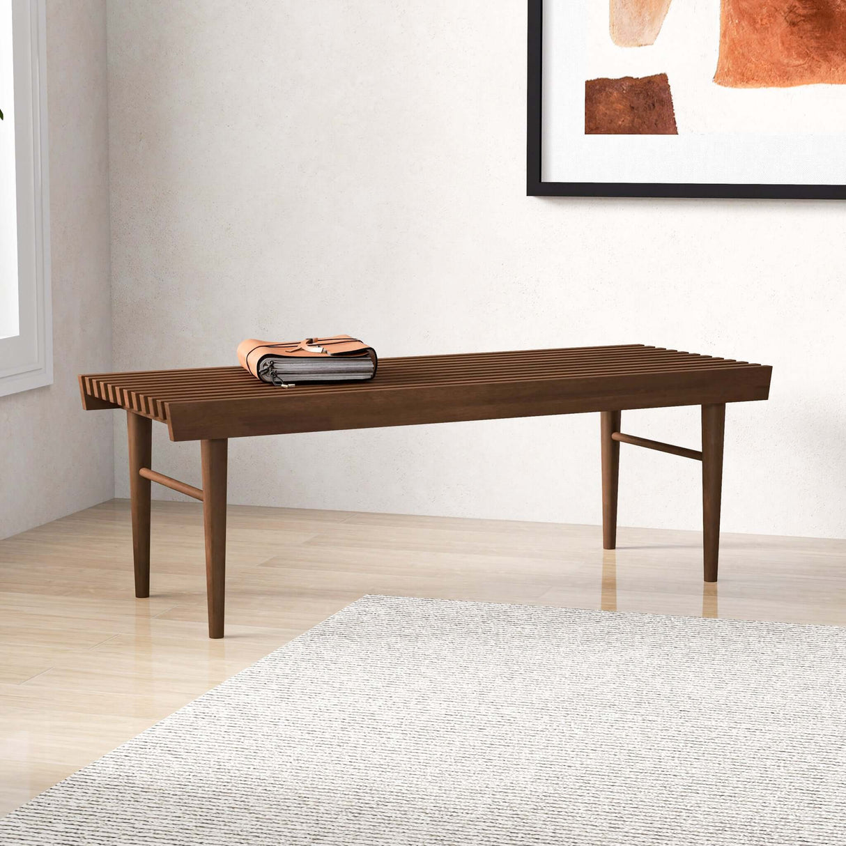 Mia Brown Bench from Midinmod - Luna Furniture