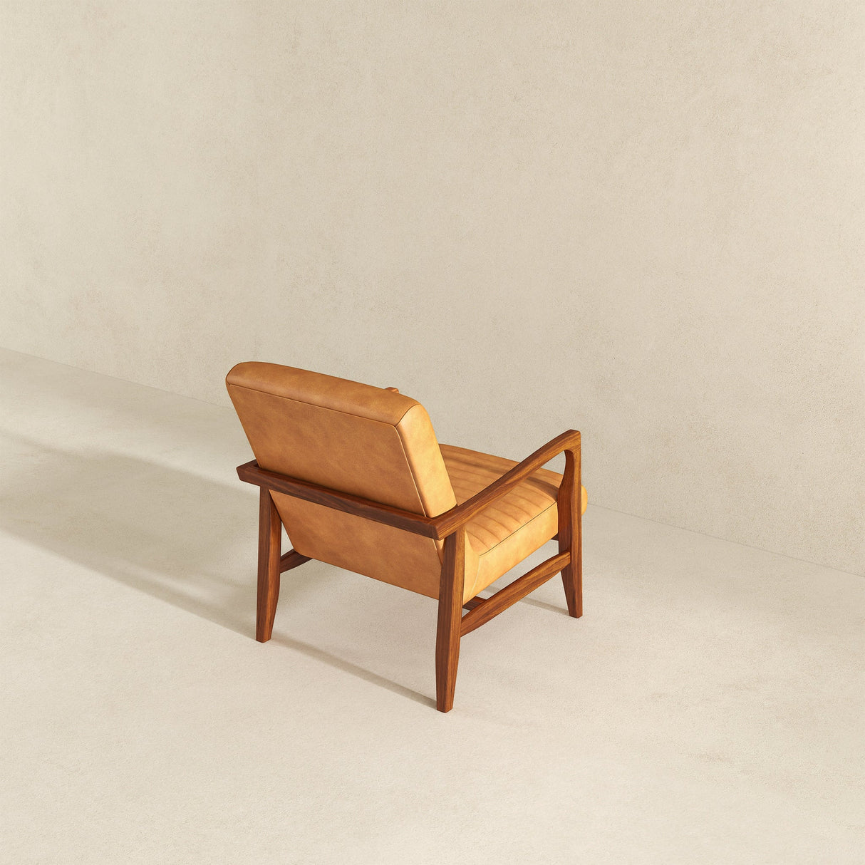 Micah Genuine Tan Leather Accent Chair - AFC00056 - Luna Furniture