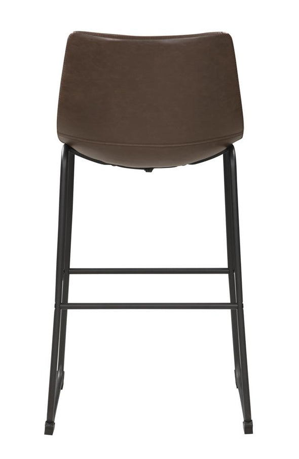 Michelle Armless Bar Stools Two-tone Brown and Black (Set of 2) - 102536 - Luna Furniture