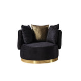 Michelle Black Velvet Chair - MICHELLE BK-CH - Luna Furniture