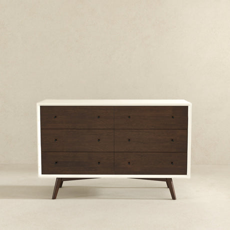 Mid Century Modern White Dresser 6 Drawer from Midinmod - Luna Furniture
