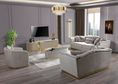 Milena Ivory Tv Stand - MILENAIV-TV - Luna Furniture