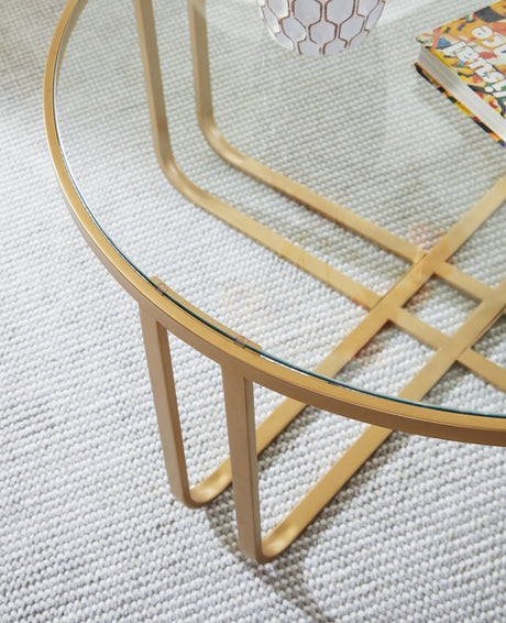Milloton Gold Table from Ashley - Luna Furniture