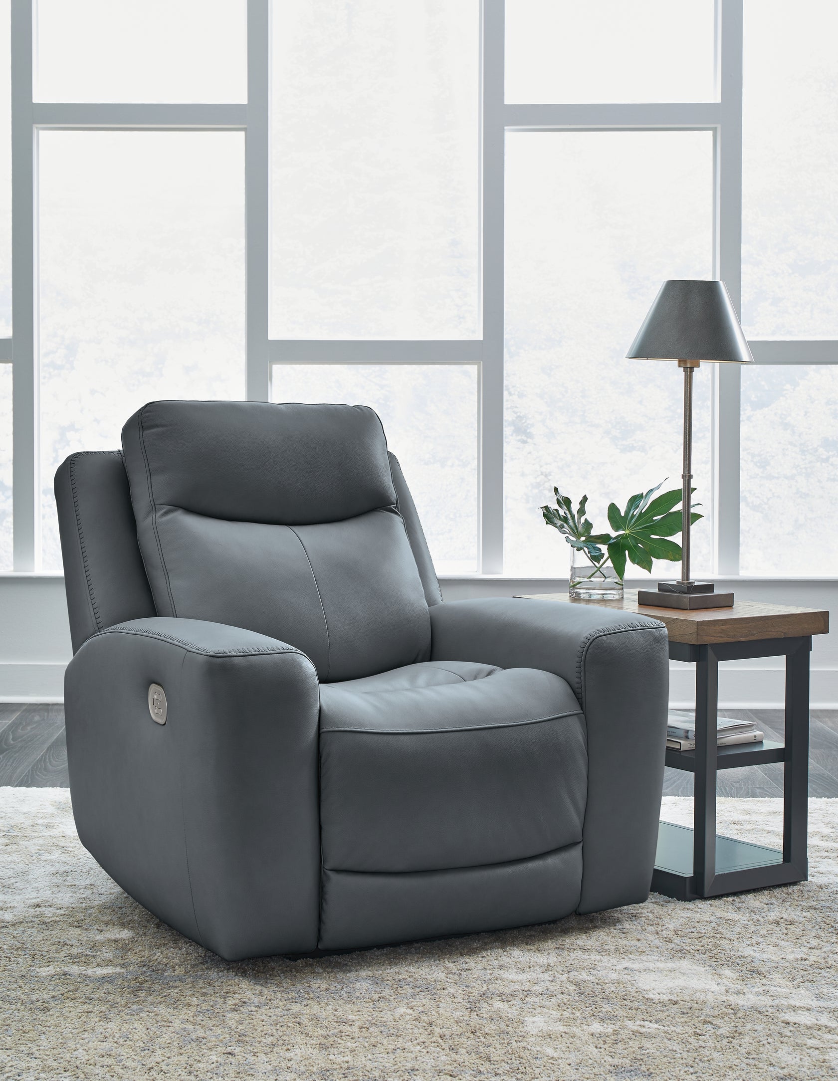 Mindanao Steel Power Recliner from Ashley - Luna Furniture