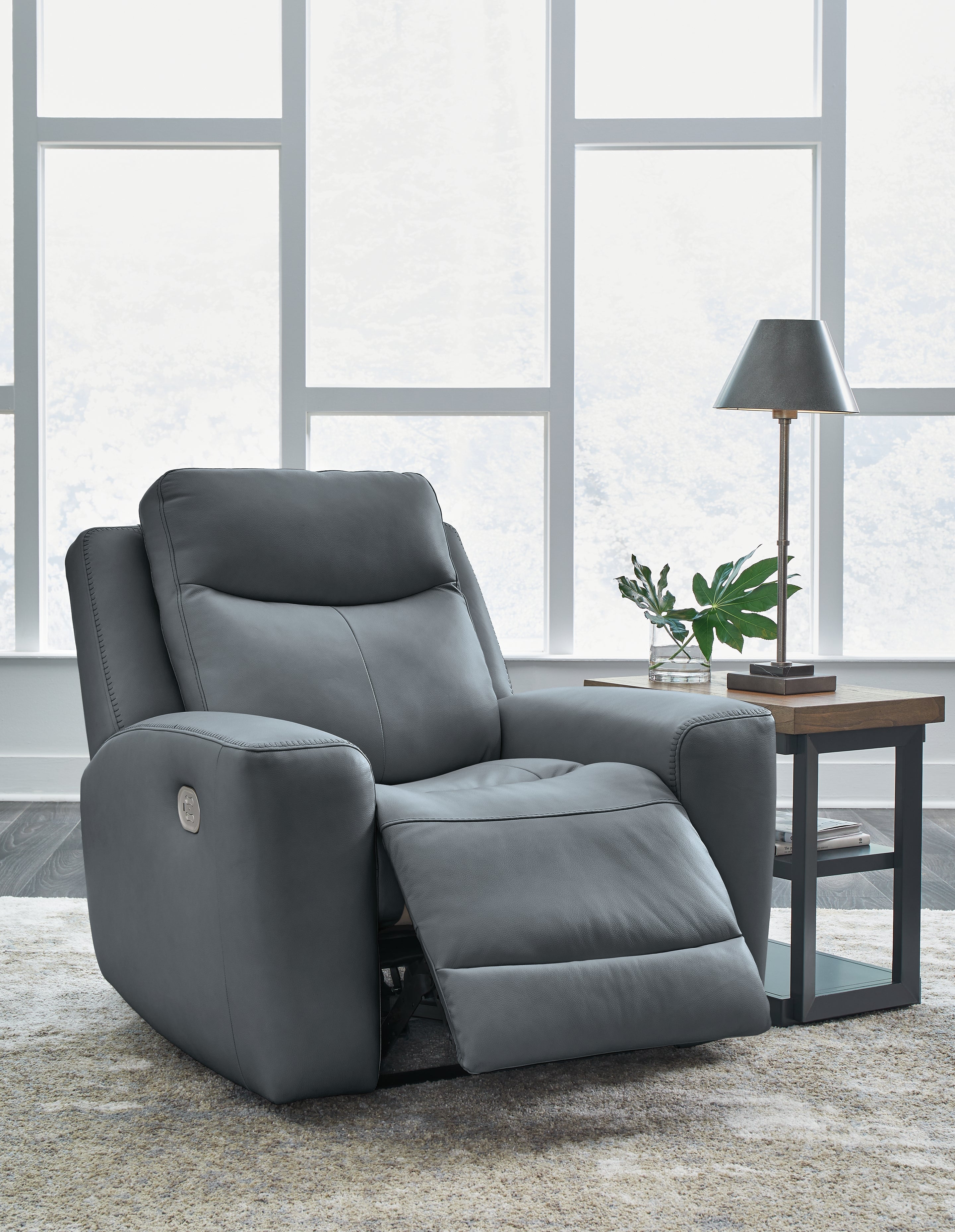 Mindanao Steel Power Recliner - Luna Furniture