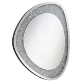 Mirage Acrylic Crystals Inlay Wall Mirror with LED Lights - 961504 - Luna Furniture