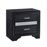 Miranda Black 2-Drawer Nightstand from Coaster - Luna Furniture