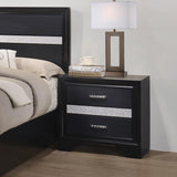 Miranda Black 2-Drawer Nightstand from Coaster - Luna Furniture