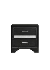 Miranda Black 2-Drawer Nightstand from Coaster - Luna Furniture