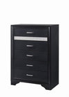 Miranda 5-drawer Chest Black and Rhinestone - 206365 - Luna Furniture
