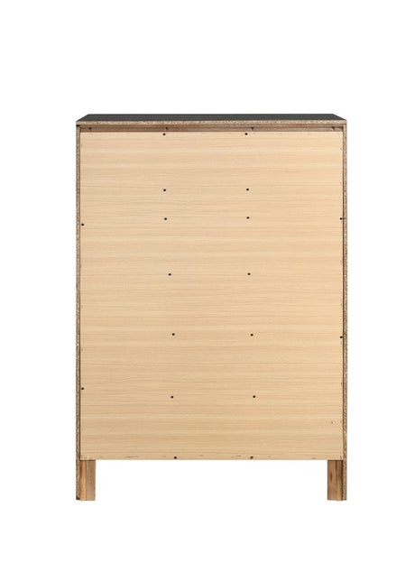 Miranda Black and Rhinestone 5-Drawer Chest from Coaster - Luna Furniture