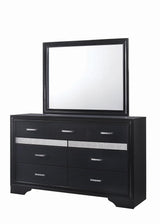 Miranda Black and Rhinestone 7-Drawer Dresser from Coaster - Luna Furniture