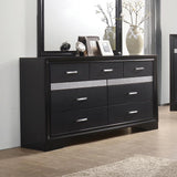 Miranda Black and Rhinestone 7-Drawer Dresser from Coaster - Luna Furniture