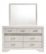 Miranda 7-drawer Dresser White and Rhinestone - 205113 - Luna Furniture