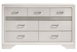 Miranda White and Rhinestone 7-Drawer Dresser from Coaster - Luna Furniture