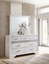 Miranda White and Rhinestone 7-Drawer Dresser from Coaster - Luna Furniture