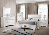 Miranda White Eastern King 2-Drawer Storage Bed from Coaster - Luna Furniture