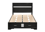Miranda Full Storage Bed Black - 206361F - Luna Furniture