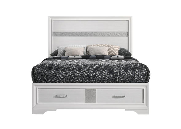 Miranda Full Storage Bed White - 205111F - Luna Furniture