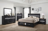 Miranda Black Queen 2-Drawer Storage Bed from Coaster - Luna Furniture