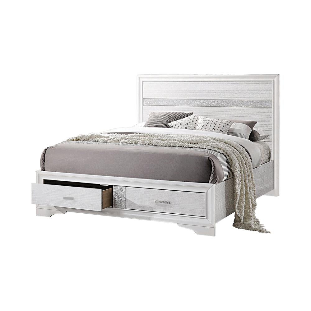 Miranda White Queen 2-Drawer Storage Bed from Coaster - Luna Furniture