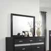 Miranda Rectangular Mirror Black - 206364 - Luna Furniture