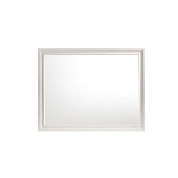 Miranda Rectangular Mirror White - 205114 - Luna Furniture
