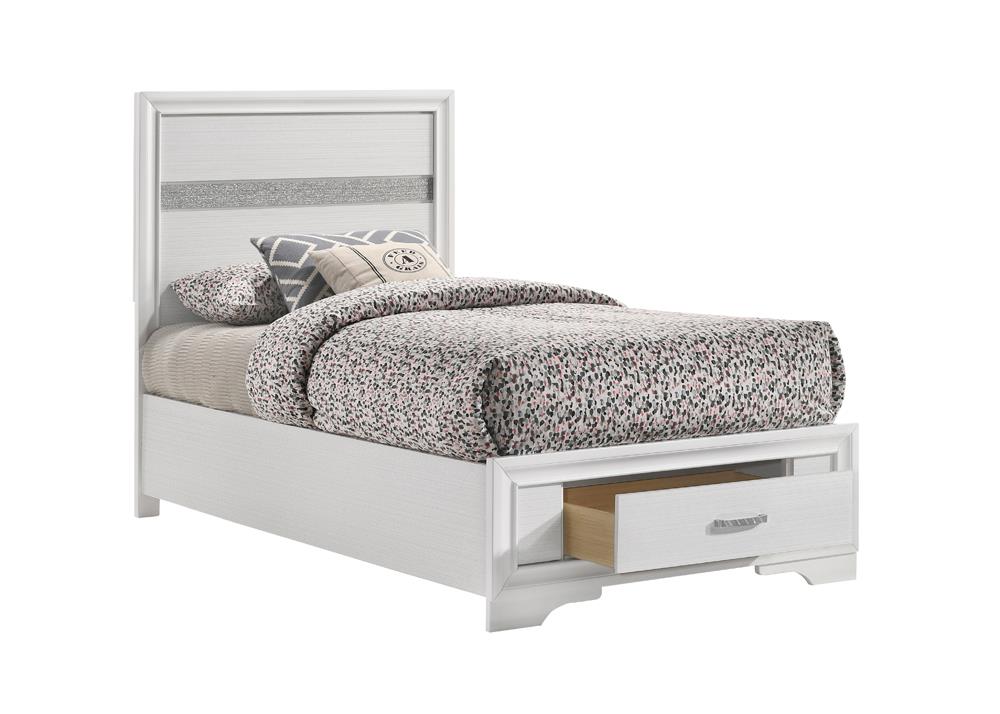 Miranda White Twin Storage Bed from Coaster - Luna Furniture