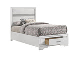 Miranda White Twin Storage Bed from Coaster - Luna Furniture