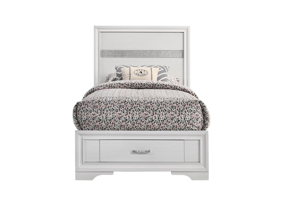 Miranda White Twin Storage Bed from Coaster - Luna Furniture